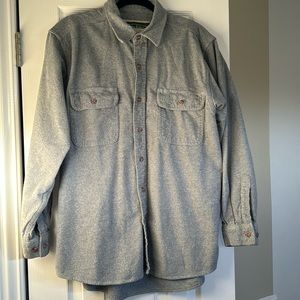 Field & Stream Heavy Gray Flannel Shirt Size L